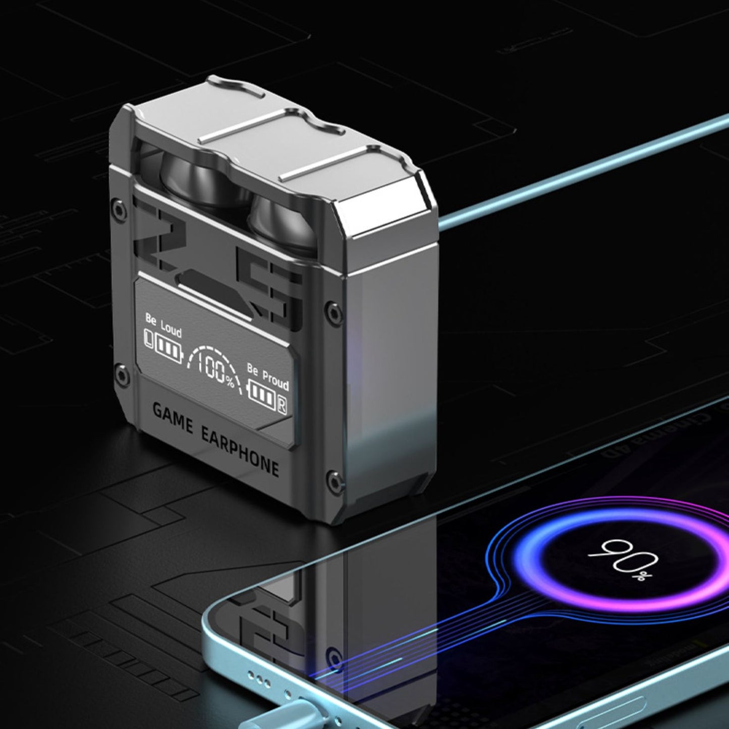 Gaming Wireless Bluetooth Earbuds with LED Display