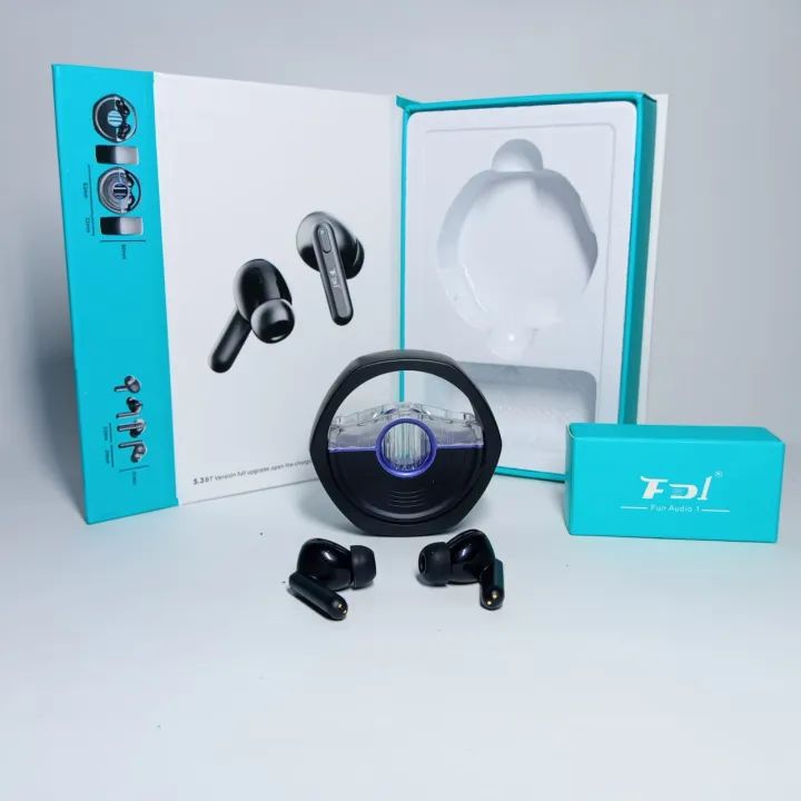 5.3 Wireless ENC Earbuds with Transparent Charging Case